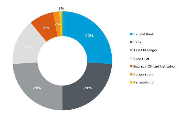 Distribution by type of investor.